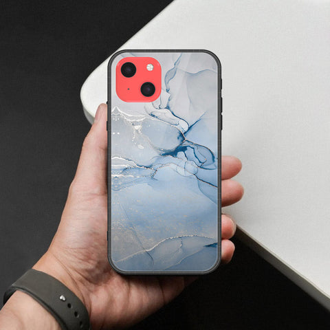 iPhone 13 Mini Cover - Mystic Marble Series - HQ Ultra Shine Premium Infinity Glass Soft Silicon Borders Case