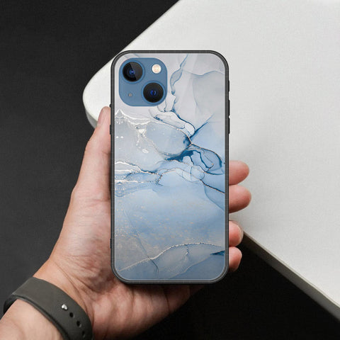 iPhone 13 Cover - Mystic Marble Series - HQ Ultra Shine Premium Infinity Glass Soft Silicon Borders Case
