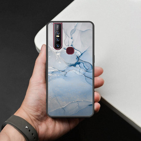 Vivo V15 Cover - Mystic Marble Series - HQ Ultra Shine Premium Infinity Glass Soft Silicon Borders Case