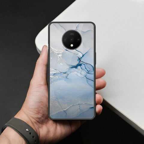 OnePlus 7T Cover - Mystic Marble Series - HQ Ultra Shine Premium Infinity Glass Soft Silicon Borders Case