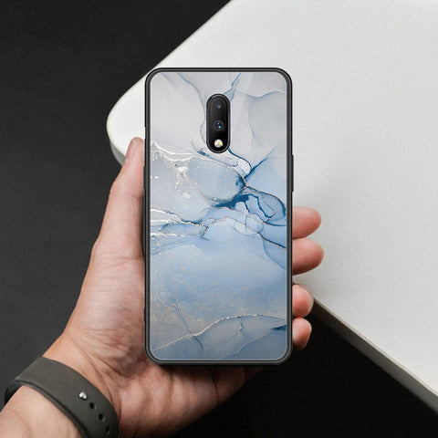 OnePlus 7 Cover - Mystic Marble Series - HQ Ultra Shine Premium Infinity Glass Soft Silicon Borders Case