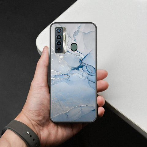 Tecno Camon 17 Cover - Mystic Marble Series - HQ Ultra Shine Premium Infinity Glass Soft Silicon Borders Case