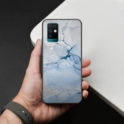 Infinix Note 10 Cover - Mystic Marble Series - HQ Ultra Shine Premium Infinity Glass Soft Silicon Borders Case