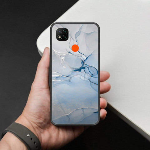 Xiaomi Redmi 9C Cover - Mystic Marble Series - HQ Ultra Shine Premium Infinity Glass Soft Silicon Borders Case