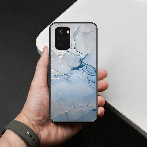 Xiaomi Redmi Note 10s Cover - Mystic Marble Series - HQ Ultra Shine Premium Infinity Glass Soft Silicon Borders Case