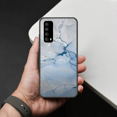Huawei Y7a Cover - Mystic Marble Series - HQ Ultra Shine Premium Infinity Glass Soft Silicon Borders Case