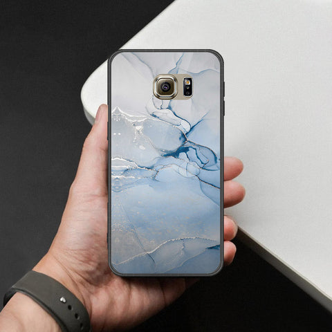 Samsung Galaxy S6 Cover - Mystic Marble Series - HQ Ultra Shine Premium Infinity Glass Soft Silicon Borders Case