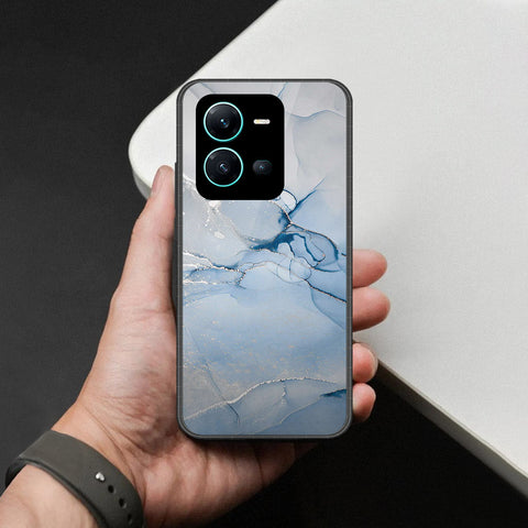 Vivo X80 Lite Cover - Mystic Marble Series - HQ Ultra Shine Premium Infinity Glass Soft Silicon Borders Case