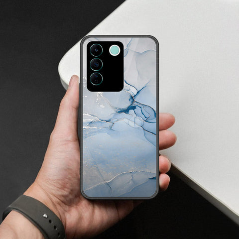 Vivo V27e Cover - Mystic Marble Series - HQ Ultra Shine Premium Infinity Glass Soft Silicon Borders Case