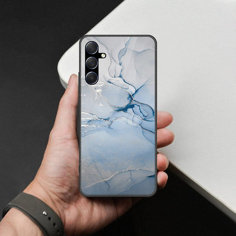 Samsung Galaxy M54 Cover - Mystic Marble Series - HQ Ultra Shine Premium Infinity Glass Soft Silicon Borders Case