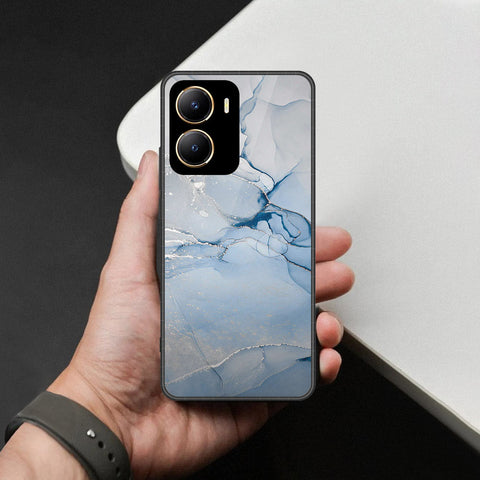Vivo Y16 Cover - Mystic Marble Series - HQ Ultra Shine Premium Infinity Glass Soft Silicon Borders Case