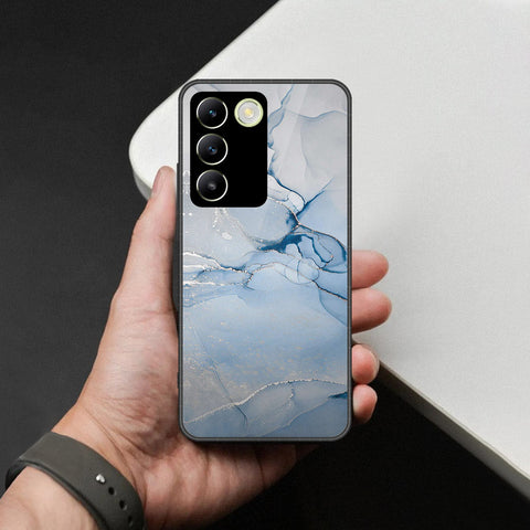 Vivo Y100 4G Cover - Mystic Marble Series - HQ Ultra Shine Premium Infinity Glass Soft Silicon Borders Case