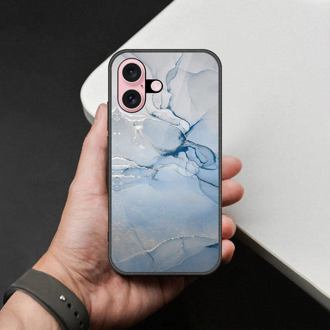 iPhone 16 Plus - Mystic Marble Series - HQ Ultra Shine Premium Infinity Glass Soft Silicon Borders Case
