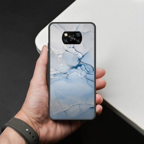 Xiaomi Poco X3 Cover - Mystic Marble Series - HQ Ultra Shine Premium Infinity Glass Soft Silicon Borders Case