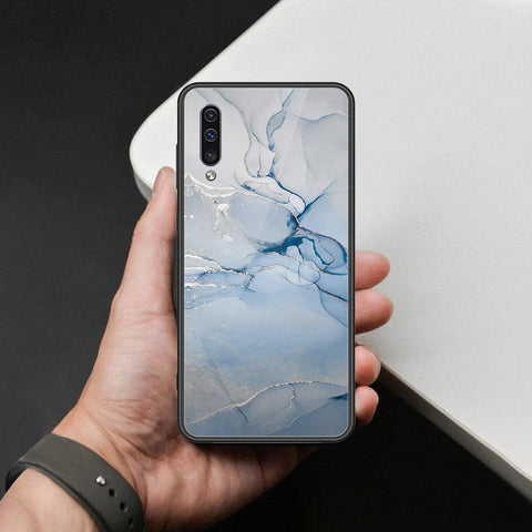Samsung Galaxy A30s Cover - Mystic Marble Series - HQ Ultra Shine Premium Infinity Glass Soft Silicon Borders Case