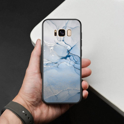 Samsung Galaxy S8 Cover - Mystic Marble Series - HQ Ultra Shine Premium Infinity Glass Soft Silicon Borders Case