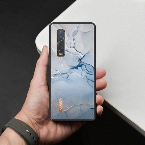 Oppo Find X2 Pro Cover - Mystic Marble Series - HQ Ultra Shine Premium Infinity Glass Soft Silicon Borders Case