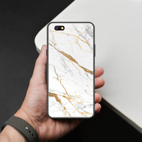 Oppo A77 Cover - Mystic Marble Series - HQ Ultra Shine Premium Infinity Glass Soft Silicon Borders Case