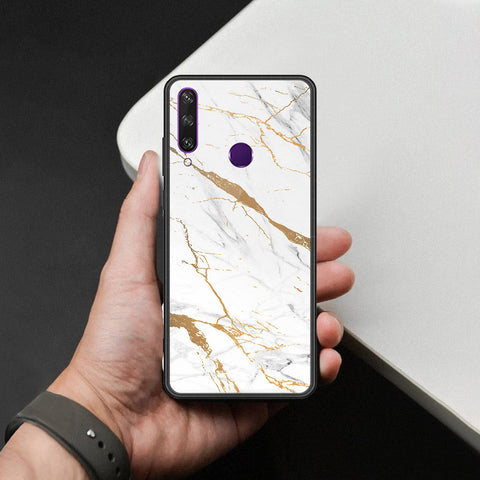 Huawei Y6p Cover - Mystic Marble Series - HQ Ultra Shine Premium Infinity Glass Soft Silicon Borders Case
