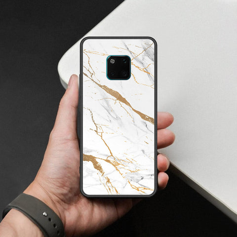 Huawei Mate 20 Pro Cover - Mystic Marble Series - HQ Ultra Shine Premium Infinity Glass Soft Silicon Borders Case