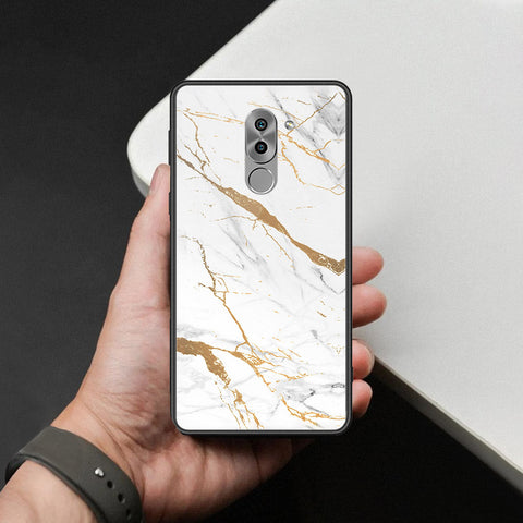 Huawei Honor 6X Cover - Mystic Marble Series - HQ Ultra Shine Premium Infinity Glass Soft Silicon Borders Case