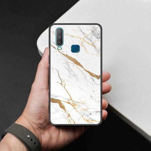 Vivo Y17 Cover - Mystic Marble Series - HQ Ultra Shine Premium Infinity Glass Soft Silicon Borders Case