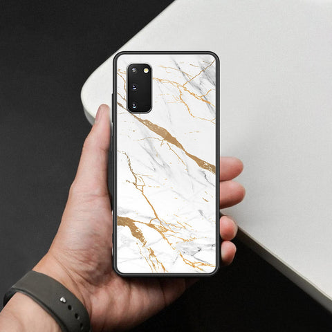 Samsung Galaxy S20 Plus Cover - Mystic Marble Series - HQ Ultra Shine Premium Infinity Glass Soft Silicon Borders Case