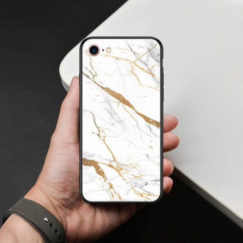 iPhone 8 / 7 - Mystic Marble Series - HQ Ultra Shine Premium Infinity Glass Soft Silicon Borders Case