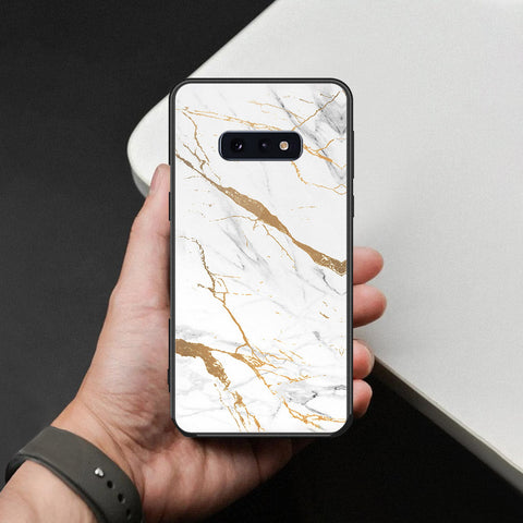 Samsung Galaxy S10e Cover - Mystic Marble Series - HQ Ultra Shine Premium Infinity Glass Soft Silicon Borders Case