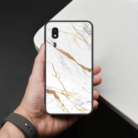 Samsung Galaxy A2 Core Cover - Mystic Marble Series - HQ Ultra Shine Premium Infinity Glass Soft Silicon Borders Case