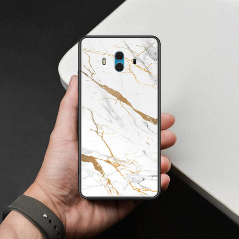 Huawei Mate 10 Cover - Mystic Marble Series - HQ Ultra Shine Premium Infinity Glass Soft Silicon Borders Case