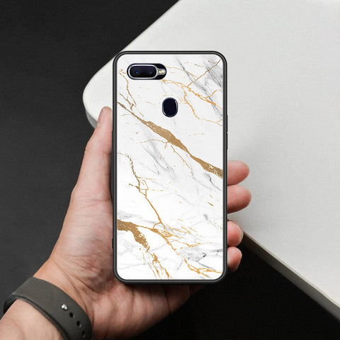 Oppo A7x Cover - Mystic Marble Series - HQ Ultra Shine Premium Infinity Glass Soft Silicon Borders Case