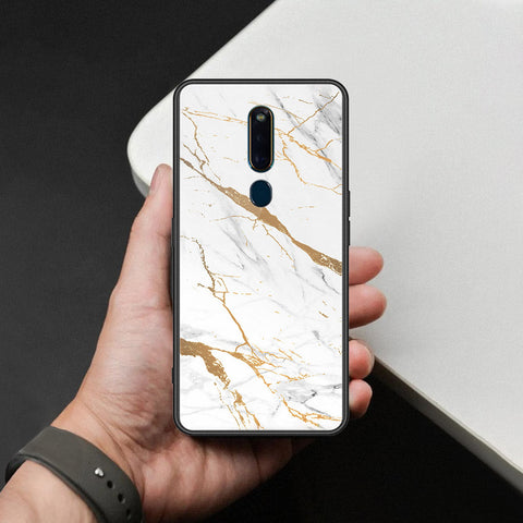 Oppo F11 Pro Cover - Mystic Marble Series - HQ Ultra Shine Premium Infinity Glass Soft Silicon Borders Case