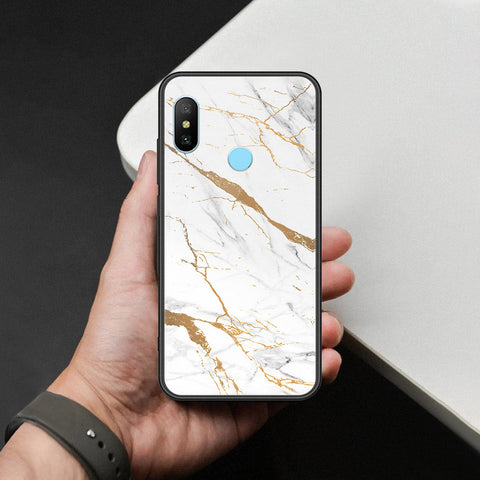 Redmi 6 Pro Cover - Mystic Marble Series - HQ Ultra Shine Premium Infinity Glass Soft Silicon Borders Case