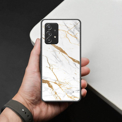 Samsung Galaxy A52 Cover - Mystic Marble Series - HQ Ultra Shine Premium Infinity Glass Soft Silicon Borders Case