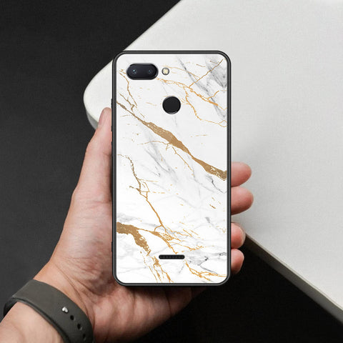 Xiaomi Redmi 6 Cover - Mystic Marble Series - HQ Ultra Shine Premium Infinity Glass Soft Silicon Borders Case
