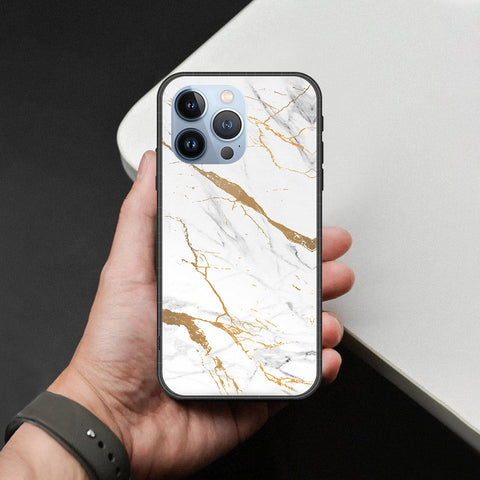iPhone 13 Pro Cover - Mystic Marble Series - HQ Ultra Shine Premium Infinity Glass Soft Silicon Borders Case