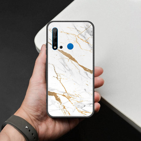 Huawei P20 Lite 2019 Cover - Mystic Marble Series - HQ Ultra Shine Premium Infinity Glass Soft Silicon Borders Case