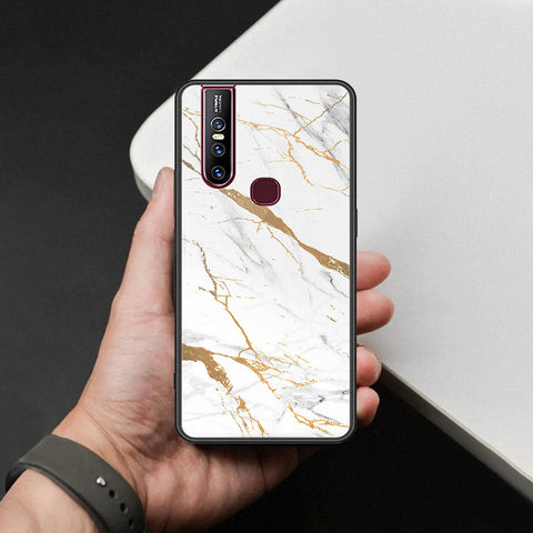 Vivo V15 Cover - Mystic Marble Series - HQ Ultra Shine Premium Infinity Glass Soft Silicon Borders Case