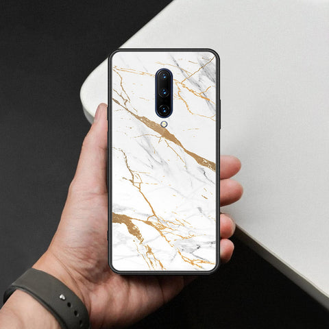 OnePlus 7 Pro Cover - Mystic Marble Series - HQ Ultra Shine Premium Infinity Glass Soft Silicon Borders Case
