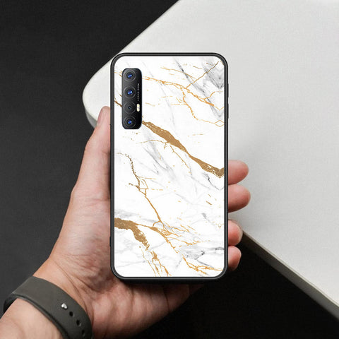 Oppo Reno 3 Pro Cover - Mystic Marble Series - HQ Ultra Shine Premium Infinity Glass Soft Silicon Borders Case