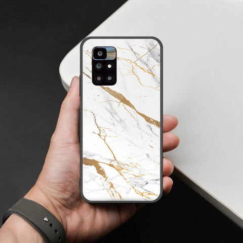 Xiaomi Redmi 10 Cover - Mystic Marble Series - HQ Ultra Shine Premium Infinity Glass Soft Silicon Borders Case