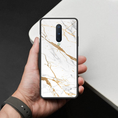 OnePlus 8 Cover - Mystic Marble Series - HQ Ultra Shine Premium Infinity Glass Soft Silicon Borders Case