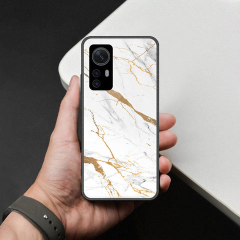 Xiaomi 12 Pro Cover - Mystic Marble Series - HQ Ultra Shine Premium Infinity Glass Soft Silicon Borders Case