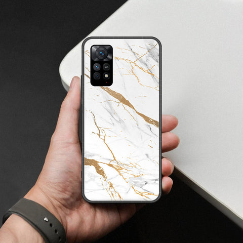 Xiaomi Redmi Note 11 Cover - Mystic Marble Series - HQ Ultra Shine Premium Infinity Glass Soft Silicon Borders Case