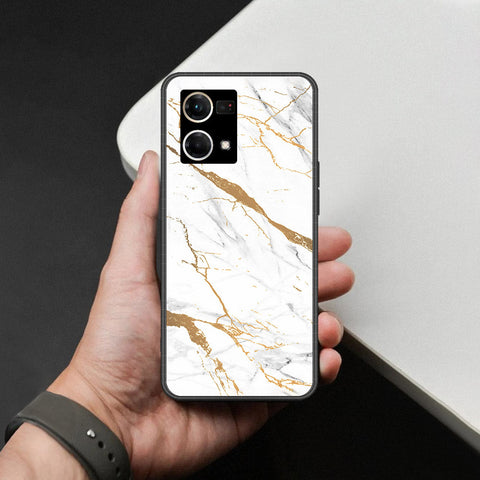 Oppo Reno 7 4G Cover - Mystic Marble Series - HQ Ultra Shine Premium Infinity Glass Soft Silicon Borders Case