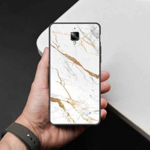 OnePlus 3 Cover - Mystic Marble Series - HQ Ultra Shine Premium Infinity Glass Soft Silicon Borders Case