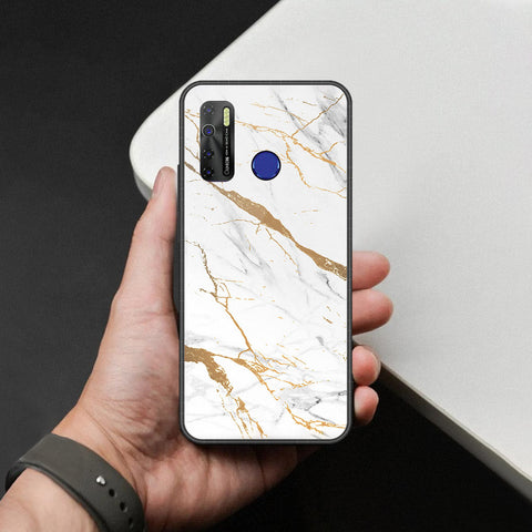 Infinix Hot 9 Cover - Mystic Marble Series - HQ Ultra Shine Premium Infinity Glass Soft Silicon Borders Case
