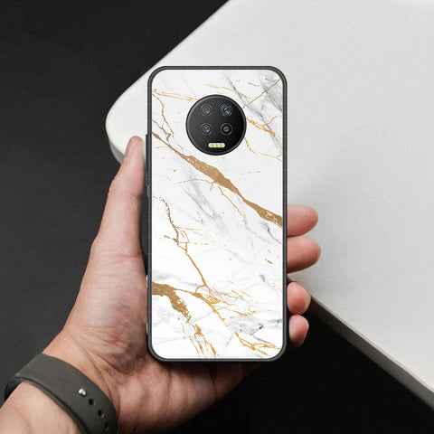 Infinix Note 7 Cover - Mystic Marble Series - HQ Ultra Shine Premium Infinity Glass Soft Silicon Borders Case