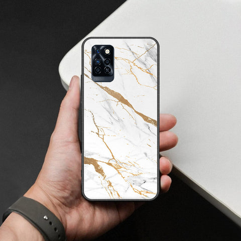 Infinix Note 10 Pro Cover - Mystic Marble Series - HQ Ultra Shine Premium Infinity Glass Soft Silicon Borders Case